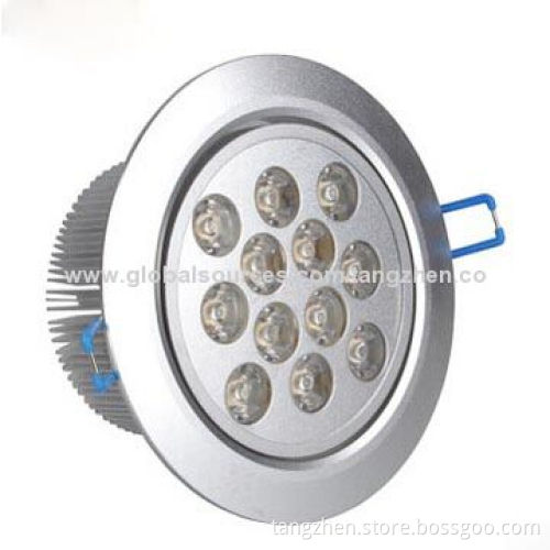 12W high power LED recessed ceiling spotlights, energy-saving lamps indoor lighting shop